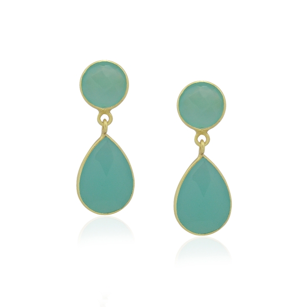 Chalcedony aqua E5g-074 Stud model